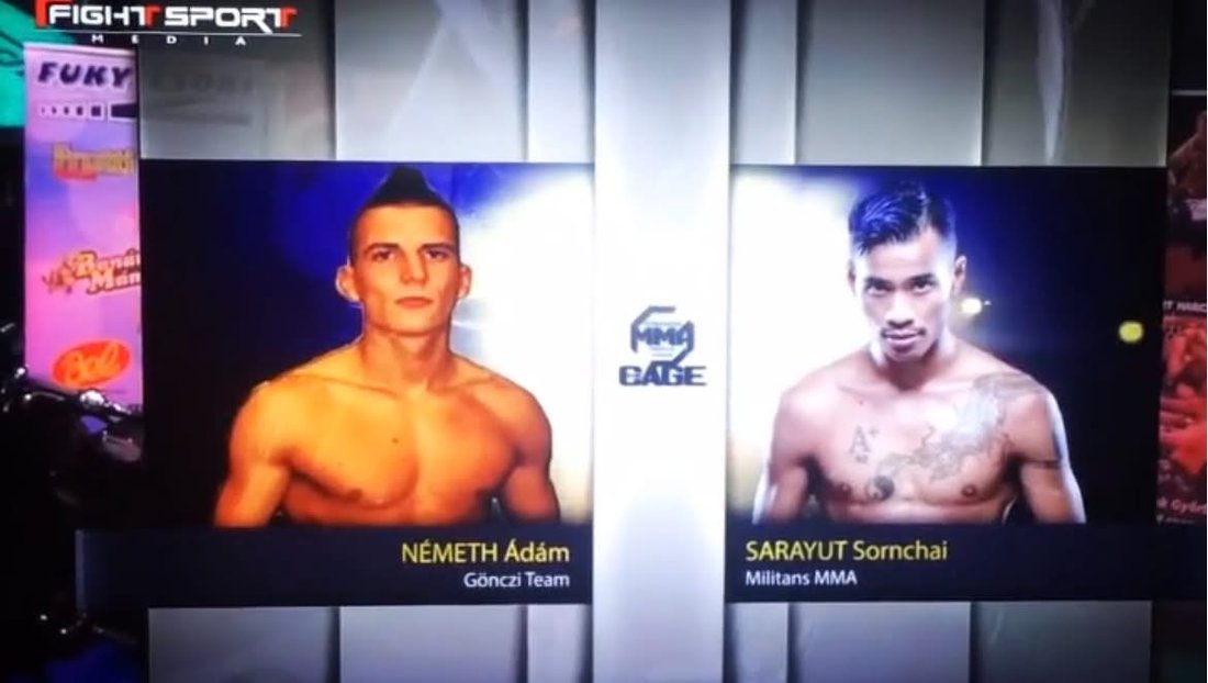 Plakát: Németh Ádám vs Sarayut Sornchai, MMA Cage